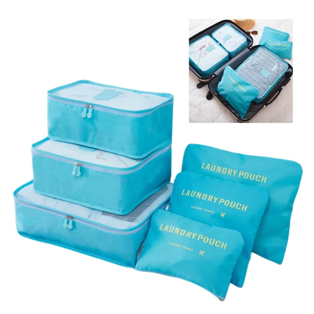 Vista 4 de Organizador De Maleta Set Por 6 Unidades - Color: Negro